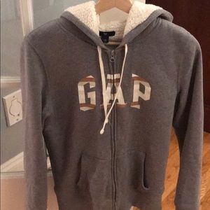 Gap Sherpa lined sweatshirt